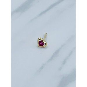 ❤️ 14k Gold nose ring heart  ❤️  stud nose